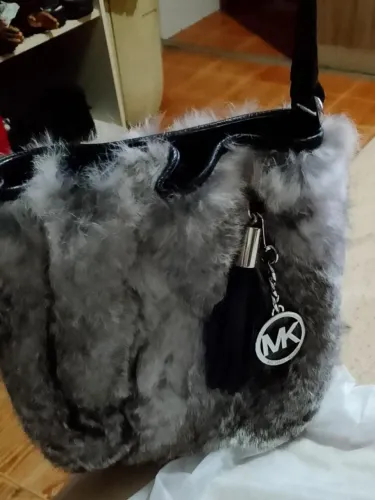 Bolsa Transversal Michael Kors Original - Pelo Cinza Nova