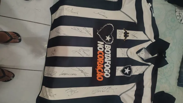 Camisa oficial Botafogo 2004 autografada