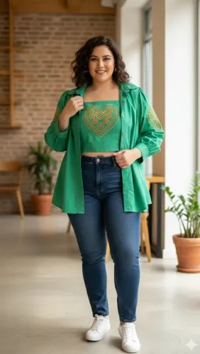 Camisa e cropped