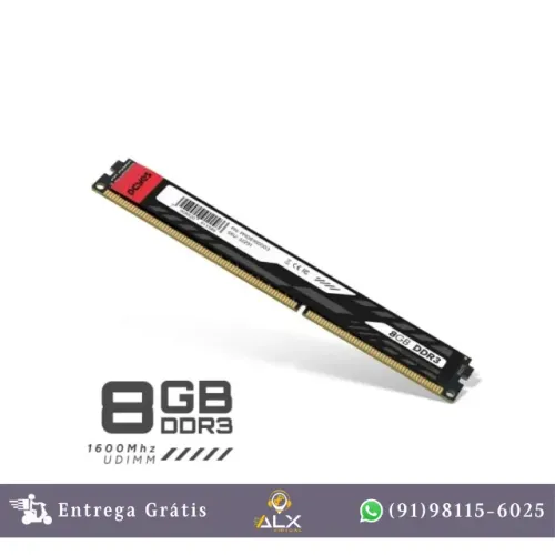 Memória 8gb Ddr3 1600mhz Pcyes Udimm *ENTREGA GRÁTIS*