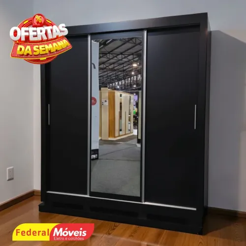 Guarda Roupa em Oferta Imperdível 3 portas 4 Gavetas - Temos Crediário