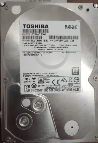 HD Toshiba DT01aca300 de 3,5", 3 TB, Sata III
