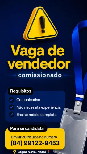 Vaga para VENDEDOR INTERNO