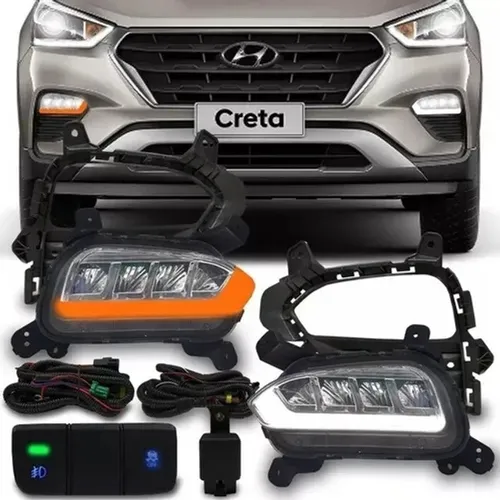 Kit Milha Drl + Led Com Seta Sequencial Creta 2017 2018 2019