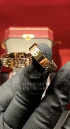 Alianças Cartier o par duplo banho em ouro 18 k