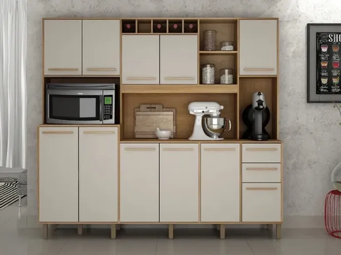 Armário Kit de Cozinha Petra 11 portas l54