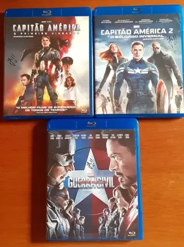 Blu-Ray Trilogia Capitão América Original 