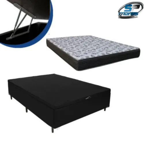 Box Baú com Colchão D33 20cm 