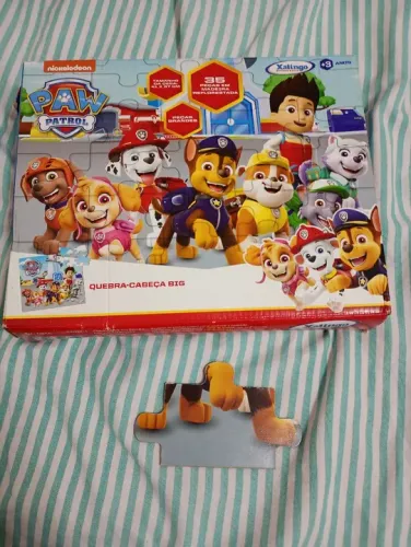 Quebra-cabeça Paw Patrol 35 peças e baia da aventura