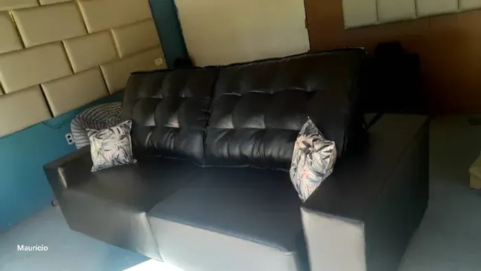 Reforma de sofá retrátil reclináveis no tecido courissimo 