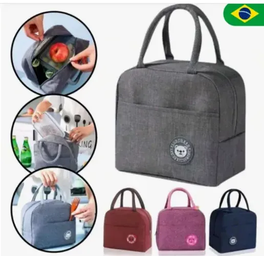 Bolsa Térmica Unisex Porta Marmita Lanche Bedida Estudante Trabalho Portátil z841