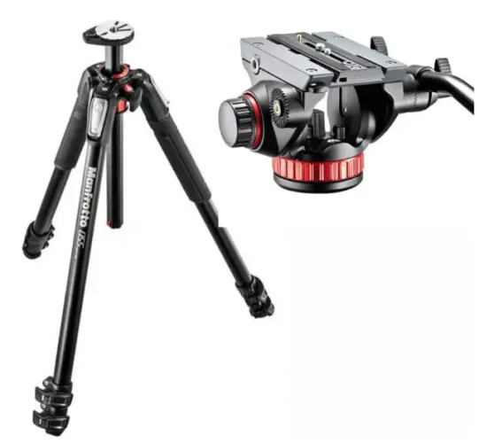 Kit Tripé Mt055xpro3 + Cabeça Hidráulica Mvh502ah Manfrotto