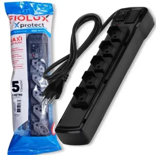 FILTRO DE LINHA 5 TOMADAS FIOLUX XPROTECT 1MT