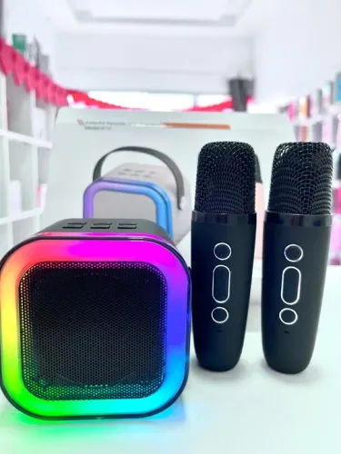 Caixa de Som Bluetooth com Microfone - Kit Completo!