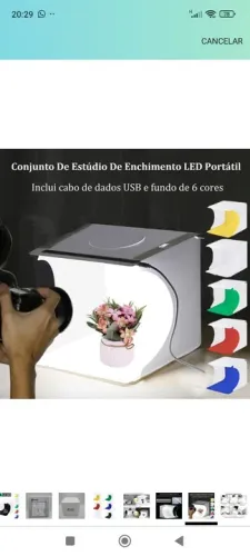 Mini Studio fotográfico NOVO faço entrega 