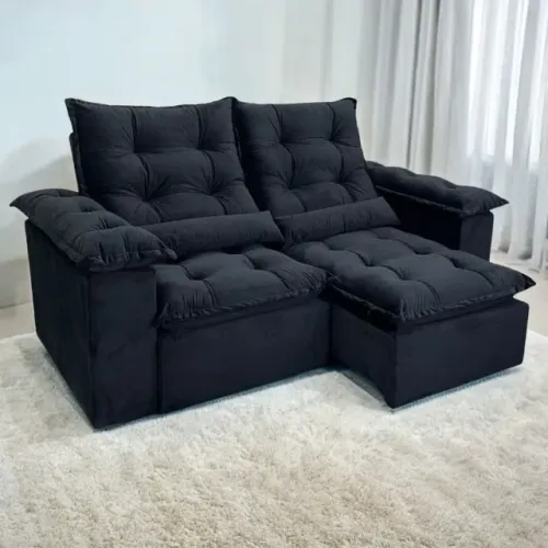 Sofá Retrátil e Reclinável Atenas - 2,00 cm Pronta Entrega 