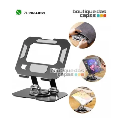 Suporte Metálico Para Tablets ipad Com Rotação De 360° Spr-07 
