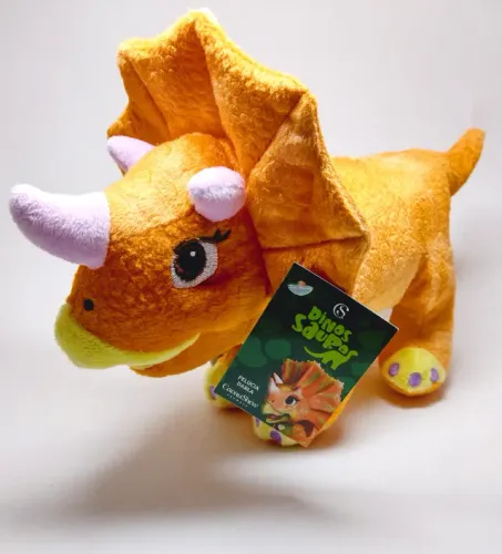 Pelúcia Dinossauro Darla Cacau Show Laranja