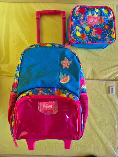 Mochila de Rodinhas Sestini Infantil Floral