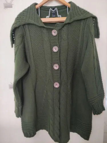 Casaco tricô G verde