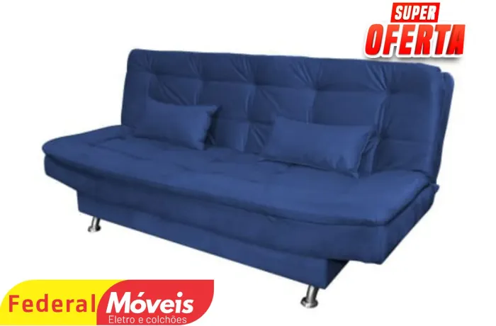 Sofá Cama 1,80m Veludo Elegância e Funcionalidade - Entegamos
