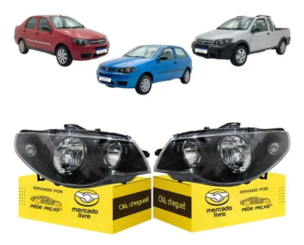 Par Farol Siena Palio Strada 2005 A 2017 M/negra Ambos Lados