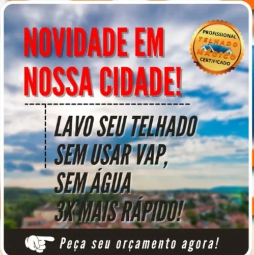 Limpeza e descontaminação de telhados sem usar água 