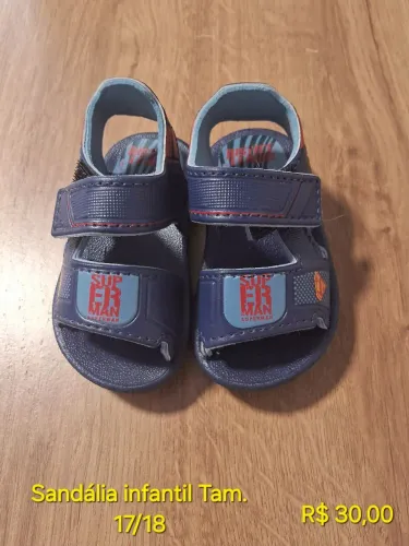 Sandália Infantil Superman Tam. 17/18