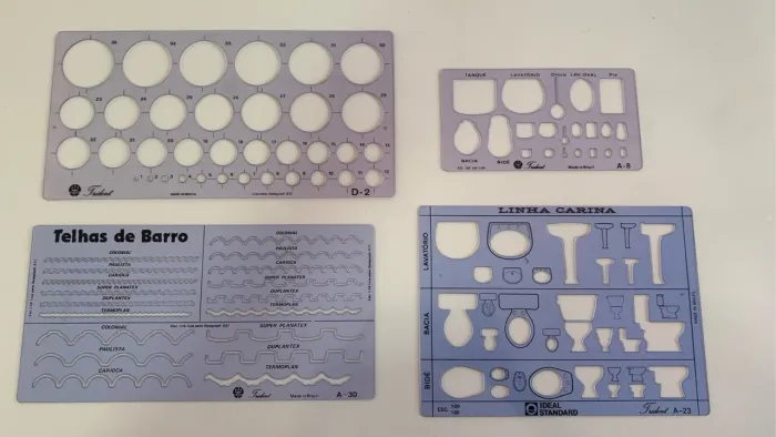 Kit 4 Gabaritos Trident
