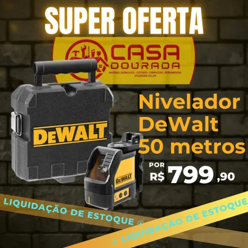 Nível a Laser 50 metros Horizontal e Vertical Vermelho com Maleta DEWALT