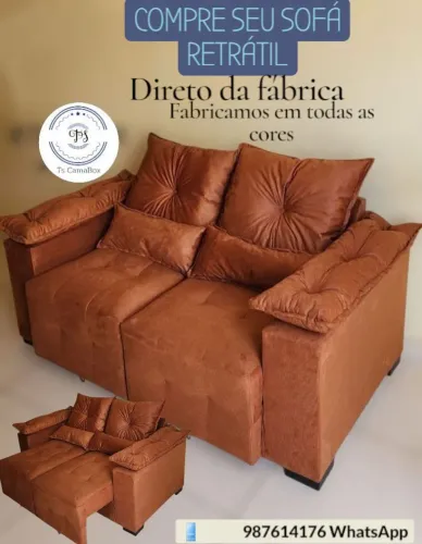 Sofá Retrátil Direto da Fábrica - Diversas Cores