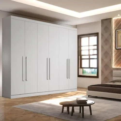 Guarda-Roupas de 6 Portas Branco Genova plus 270CM - ENTREGA HOJE !!!