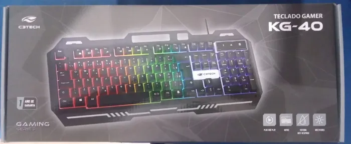 TECLADO GAMER KG-40 C3TECH NOVO LACRADO FRETE GRÁTIS PARA MACEIÓ