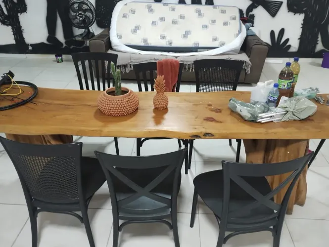 Mesa rústica madeira maciça 