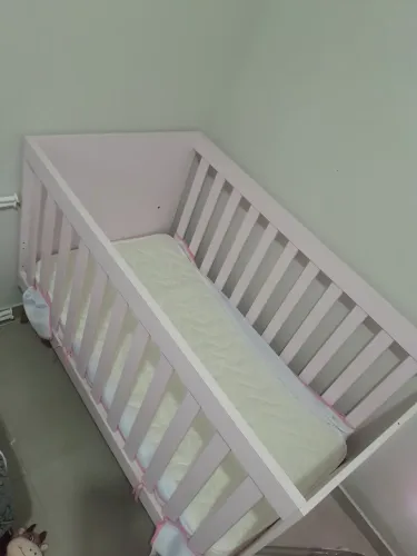 Berço ROSA 3 em 1 - COM COLCHÃO