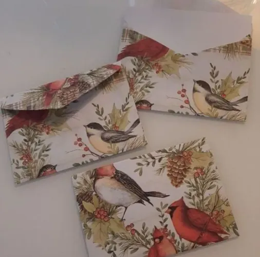 12 Envelopes com cartão branco de 180g. Aniversário, presente, escritório scrapbook convit