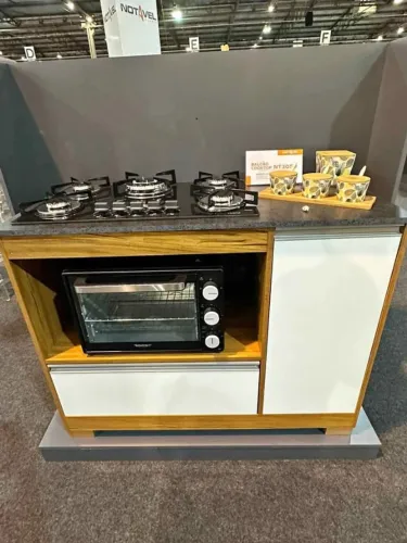 Balcão para Cooktop 1 Porta com Nicho para Forno (Novo) Entrega Grátis! 