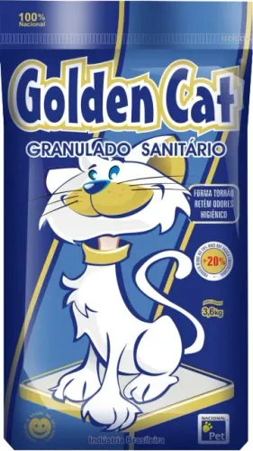 areia Higienica Golden Cat fardo com 5 pacotes de 4kg cada
