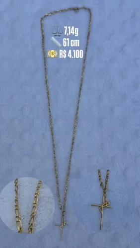 Correntinha De ouro 18k - Cordão de ouro 7,14g