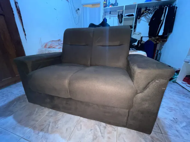 Sofá 2 Lugares Marrom