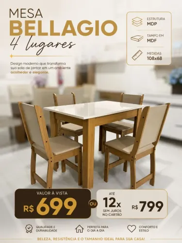 Mesa de 4 lugares..com preço baixo de verdade