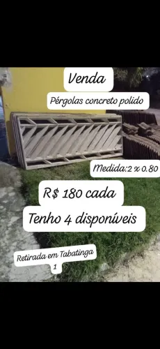 Vendo pergolas concreto polido (pode pintar)