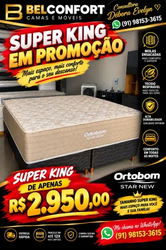 Cama super king Ortobom entrega grátis rápida e segura
