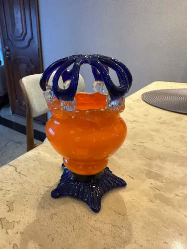 Vaso/adorno artístico de vidro murano
