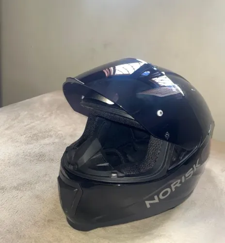 Capacete Norisk Razor Black Edition Preto Brilhante Tam 60