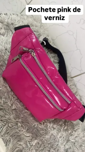 Pochete pink verniz
