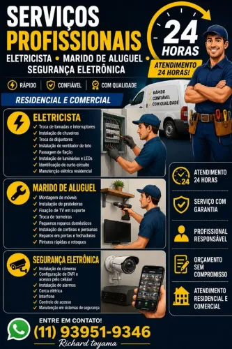 Eletricista profissional Toyama. 