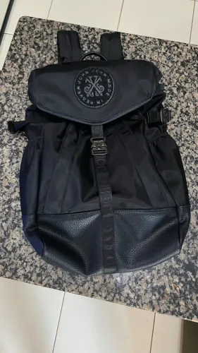 Mochila John John Masculina Backpack Phillip Preta