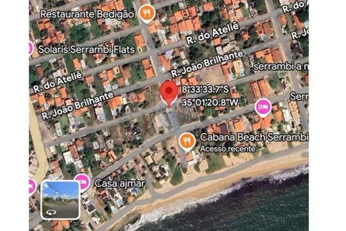 Terreno em Serrambi: 70 metros da Praia!