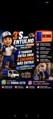 Alugamos tambor de 200lts para retirada de entulhos 